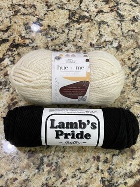 Two skein bundle: Lamb’s Pride Onyx and Two of Wands hue + me Salt